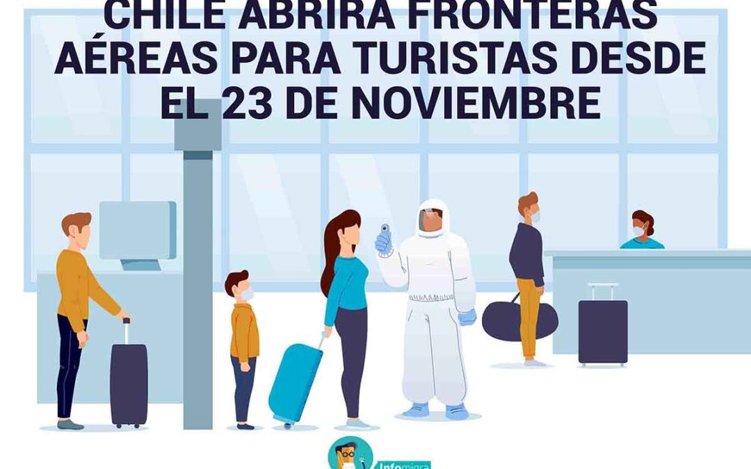 CHILE ABRIRA FRONTERAS AÉREAS PARA TURISTAS DESDE EL 23 DE NOVIEMBRE