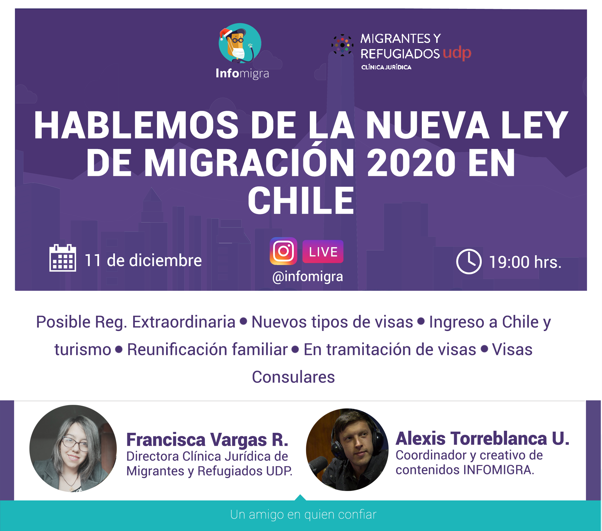 Conversatorio «Hablemos de la nueva ley de migración 2020 en Chile»